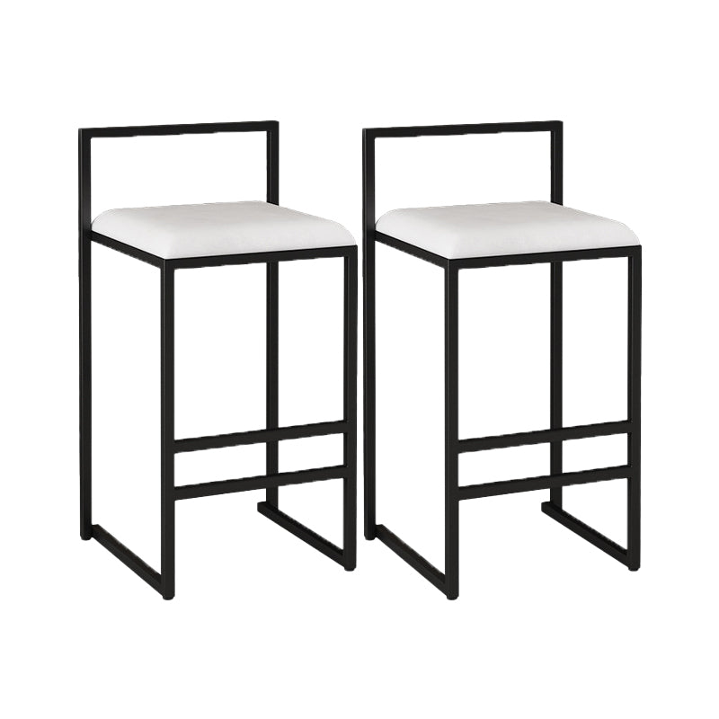 Contemporary Jewelry Shop Footrest Counter Stool Matte Finish Velvet Barstool