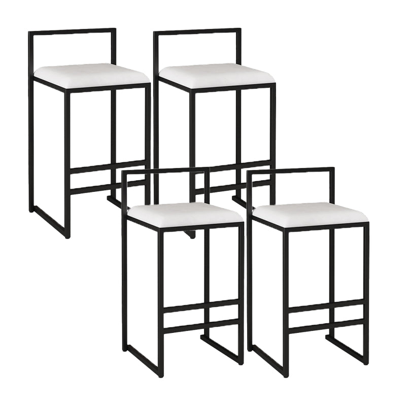 Contemporary Jewelry Shop Footrest Counter Stool Matte Finish Velvet Barstool