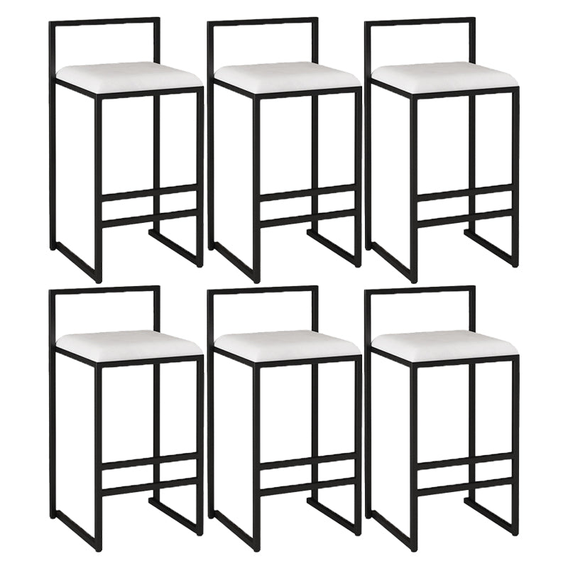 Contemporary Jewelry Shop Footrest Counter Stool Matte Finish Velvet Barstool