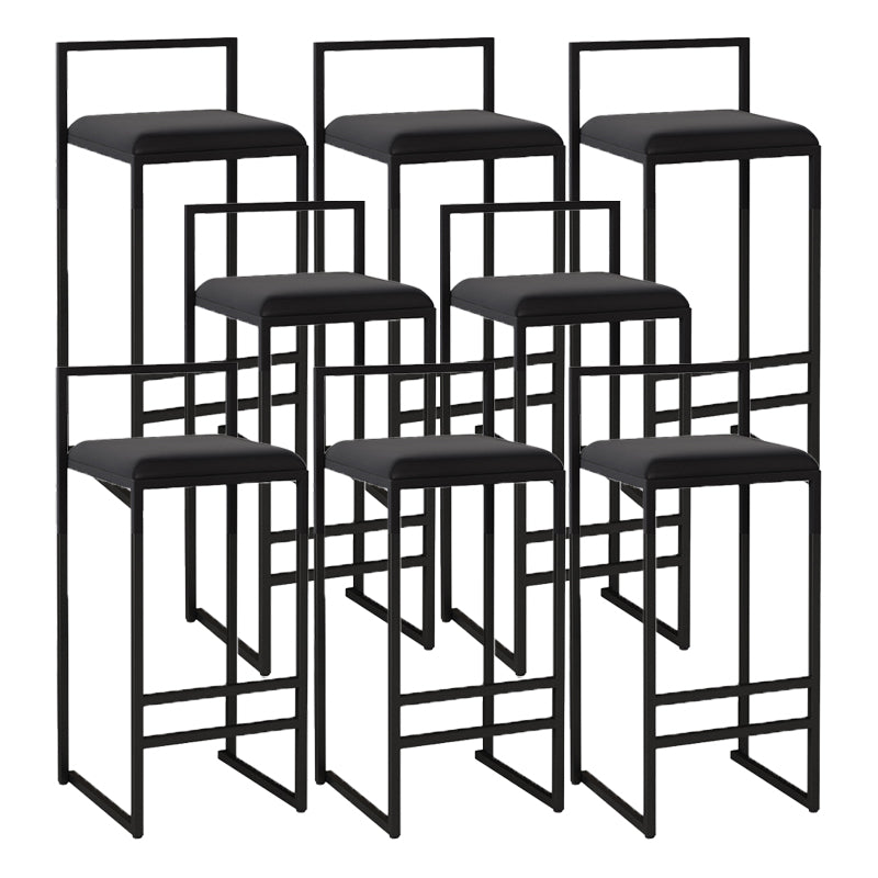 Contemporary Jewelry Shop Footrest Counter Stool Matte Finish Velvet Barstool