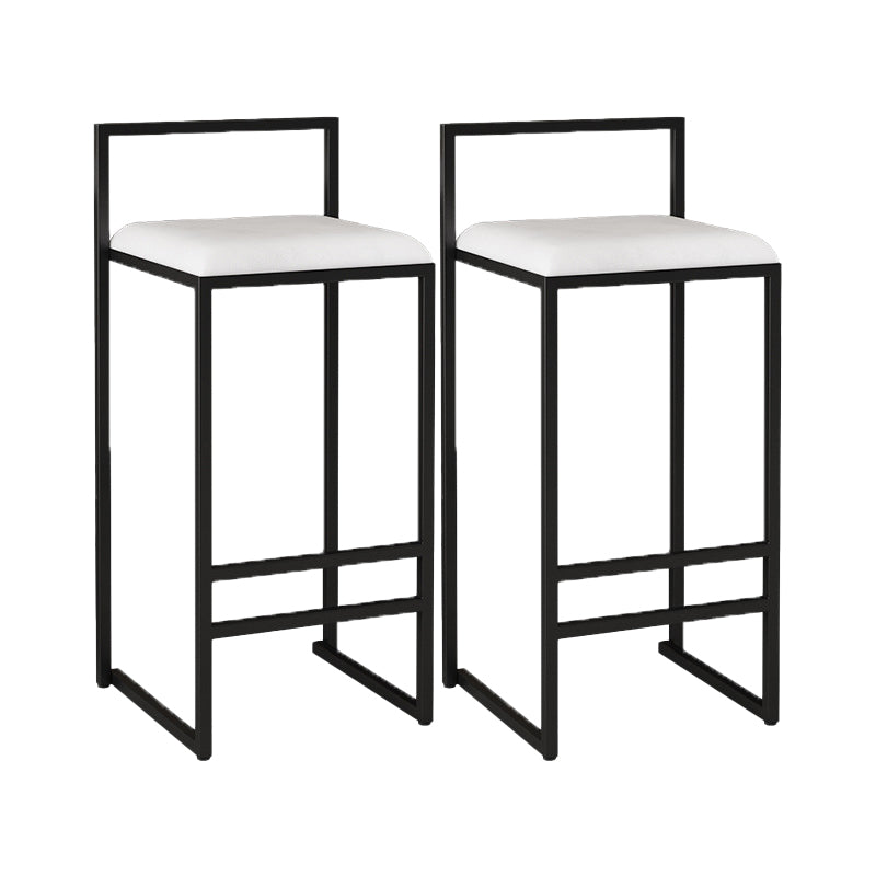 Contemporary Jewelry Shop Footrest Counter Stool Matte Finish Velvet Barstool