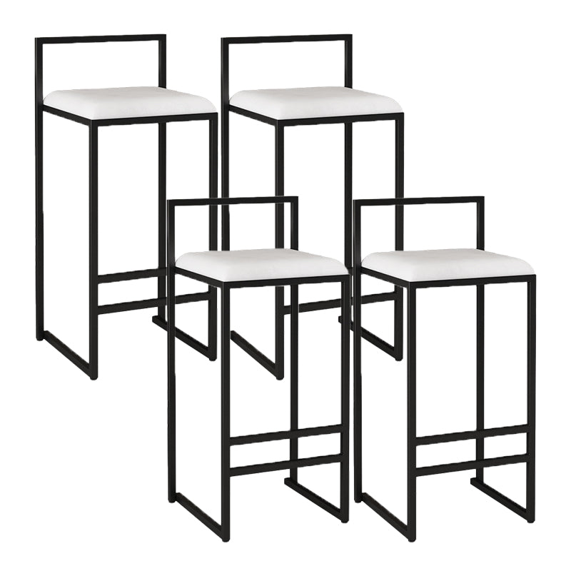 Contemporary Jewelry Shop Footrest Counter Stool Matte Finish Velvet Barstool