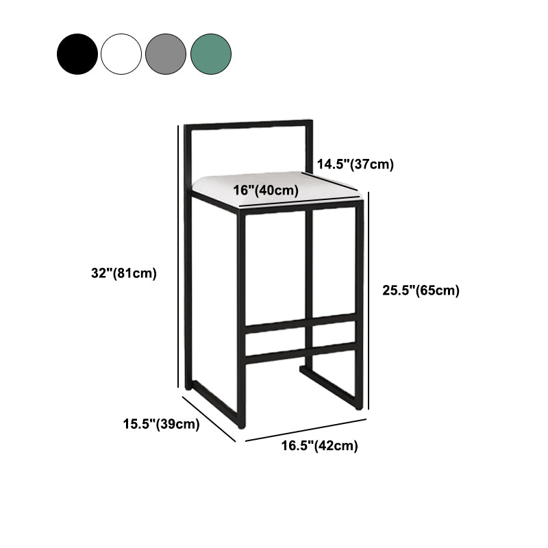 Contemporary Jewelry Shop Footrest Counter Stool Matte Finish Velvet Barstool