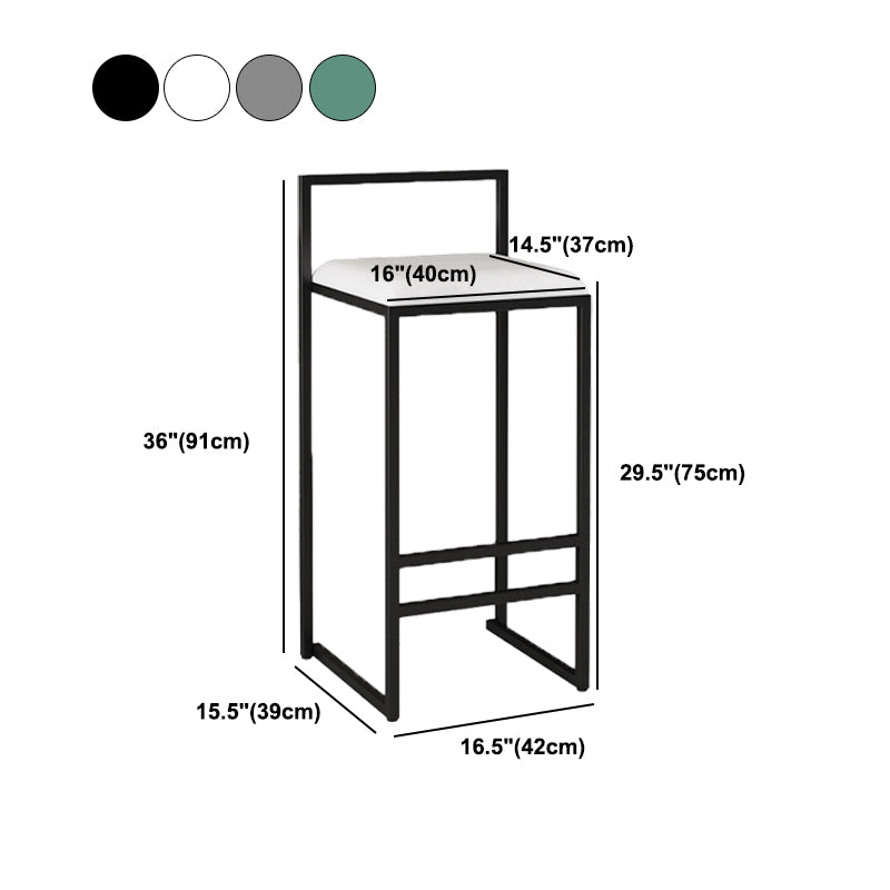 Contemporary Jewelry Shop Footrest Counter Stool Matte Finish Velvet Barstool