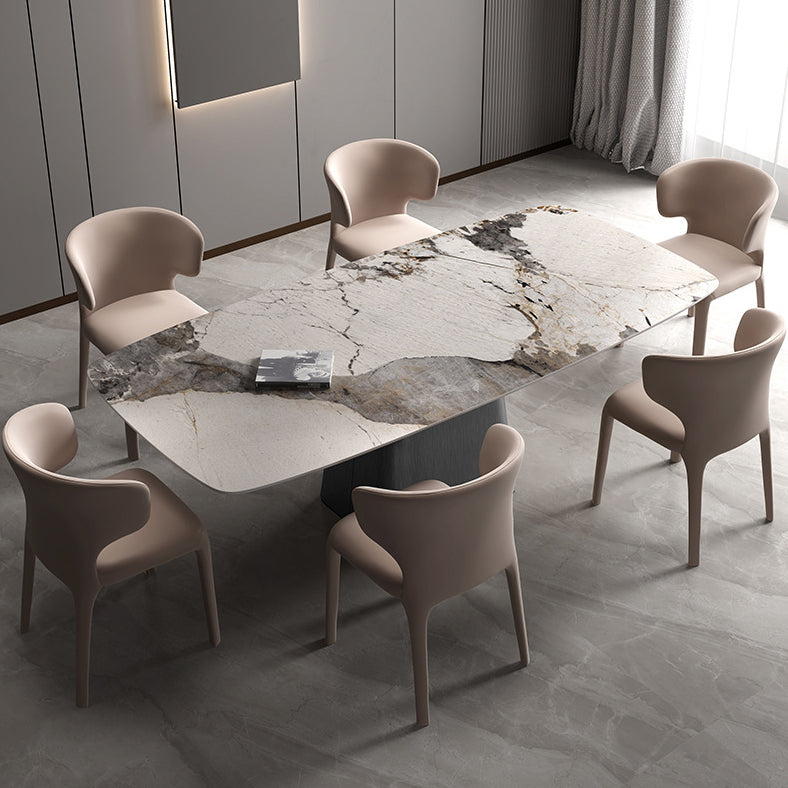 Modern Style Sintered Stone Dining Set Rectangle 1/2/4/7 Pieces Dining Set