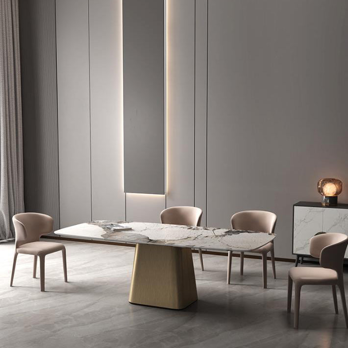 Modern Style Sintered Stone Dining Set Rectangle 1/2/4/7 Pieces Dining Set