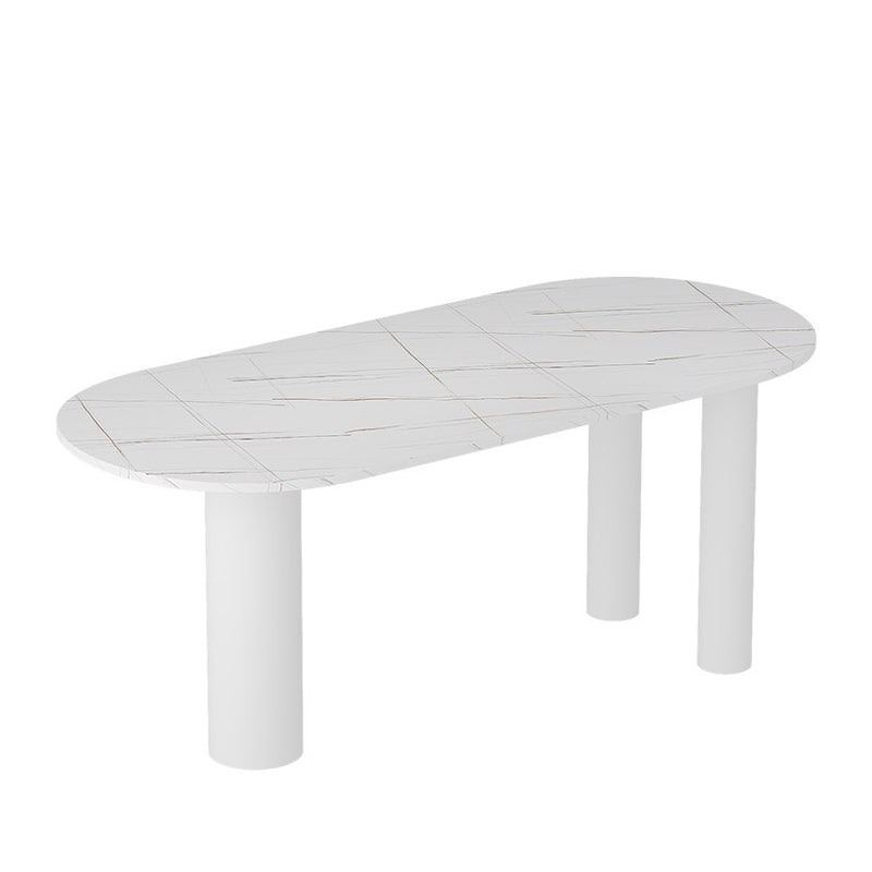 SinteredStone Home Dining Table Modern White Dining Room Table