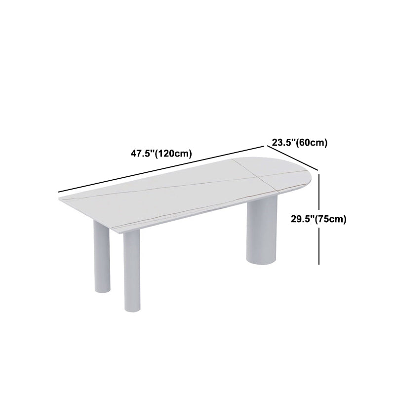SinteredStone Home Dining Table Modern White Dining Room Table