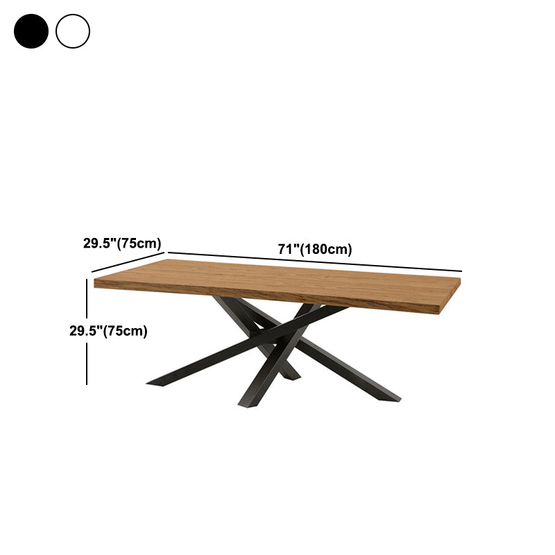 Modern Brown 78 with Wood Dining Table Rectangle Dining Table for Kitchen