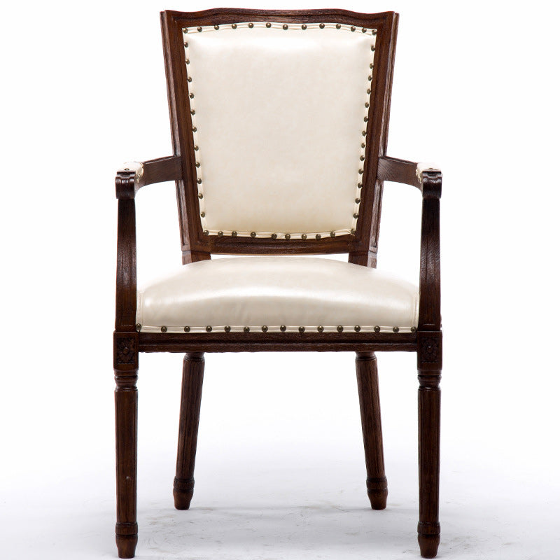 Traditional Style Dining Chair Solid Wood Upholstered Dining Room Chair