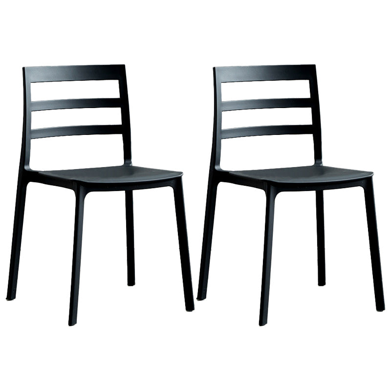 Plastic Scandinavian Armless Chair Stacking Indoor-Outdoor Chair