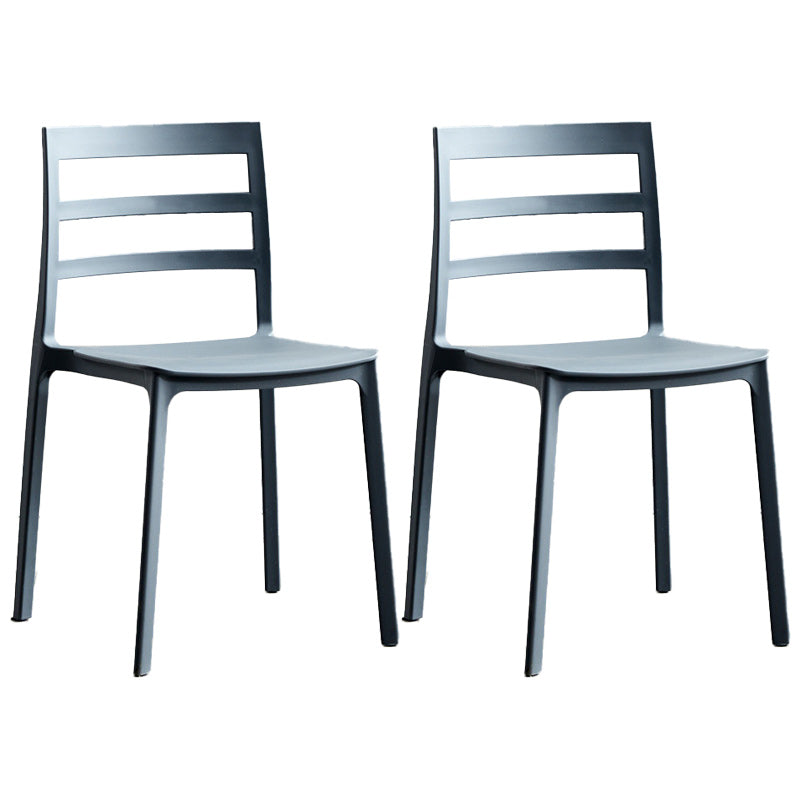 Plastic Scandinavian Armless Chair Stacking Indoor-Outdoor Chair