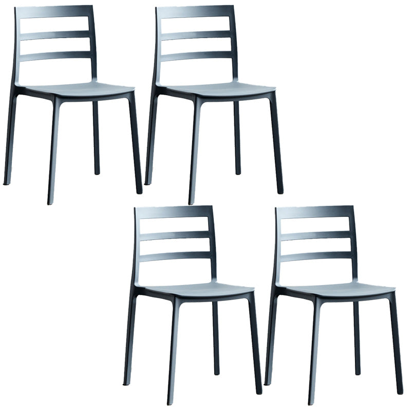 Plastic Scandinavian Armless Chair Stacking Indoor-Outdoor Chair