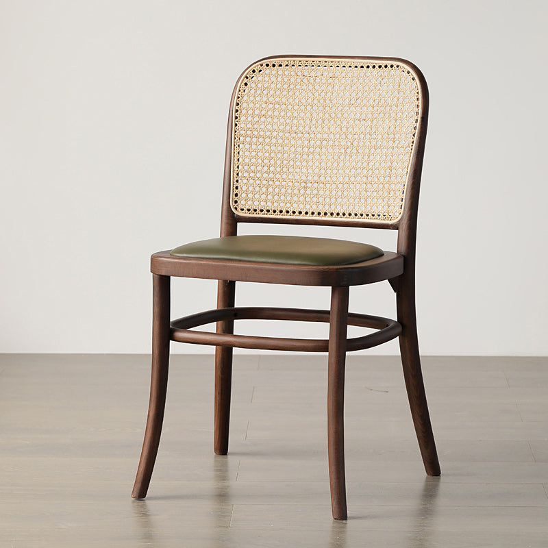 Traditional Style Dining Chair Solid Wood Cane Back Dining Room Chair