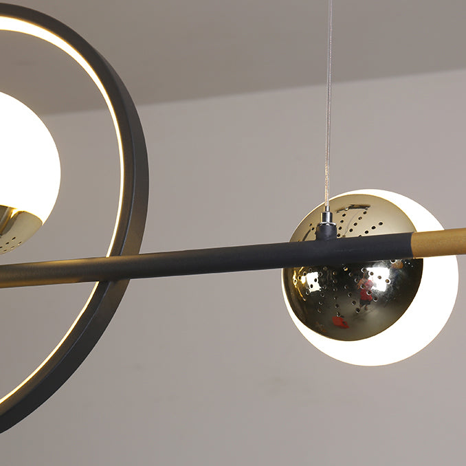 Spherical Shape Island Pendants Contemporary Metal 7 Light Light Hanging Lights