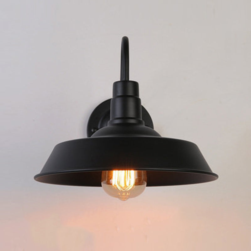 Metal Geometric Wall Sconce Lighting Industrial Style 1 Light Wall Lamps in Black