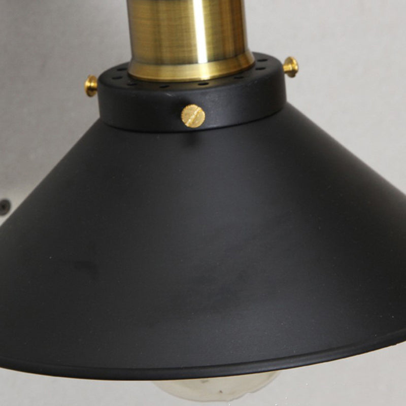 Metal Geometric Wall Sconce Lighting Industrial Style 1 Light Wall Lamps in Black
