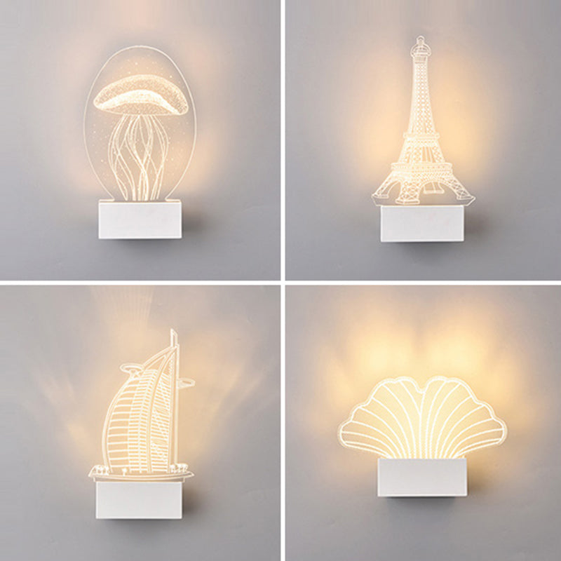 Creative Acrylic Wall Light Modern LED Wall Light Fixture for Bedroom