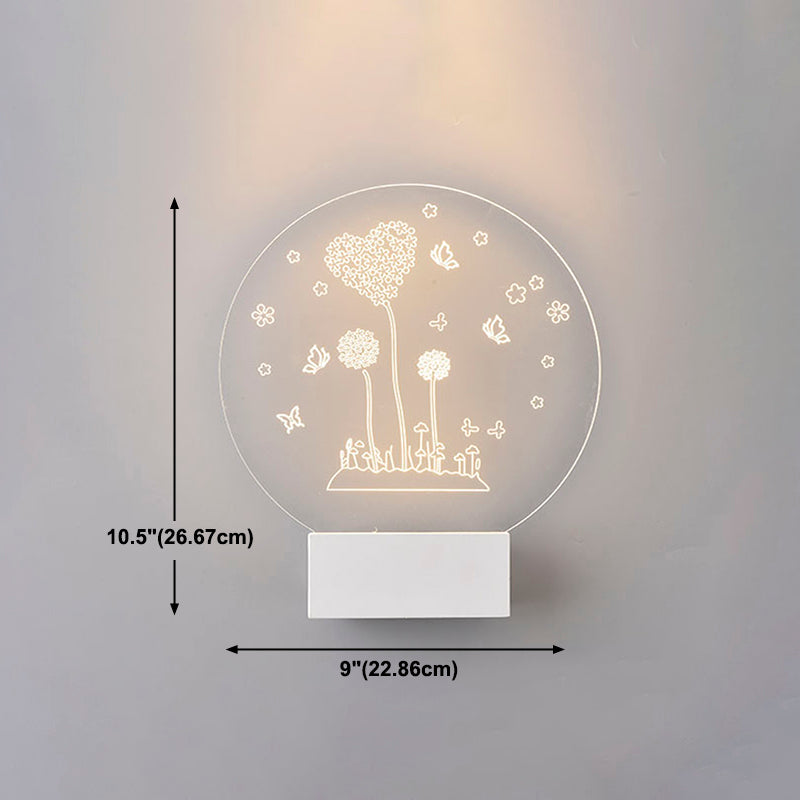 Creative Acrylic Wall Light Modern LED Wall Light Fixture for Bedroom