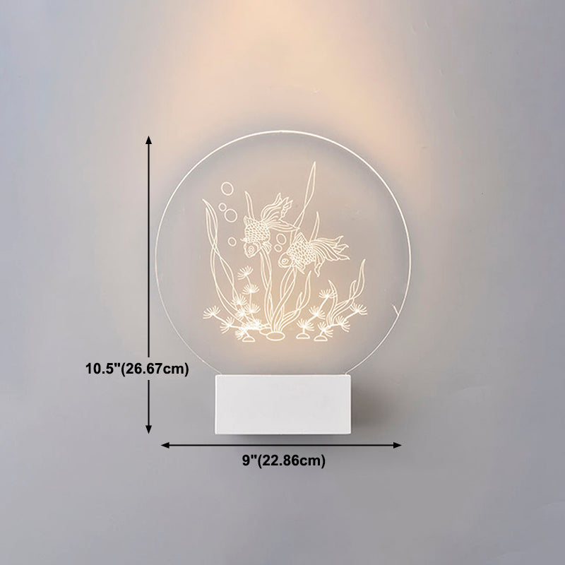 Creative Acrylic Wall Light Modern LED Wall Light Fixture for Bedroom