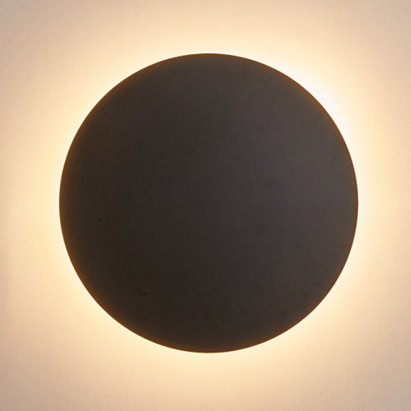 Round Shape Metal Wall Light Modern Style 1 Light Wall Mounted Light Fixture