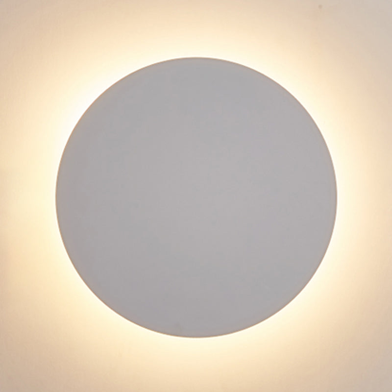 Round Shape Metal Wall Light Modern Style 1 Light Wall Mounted Light Fixture