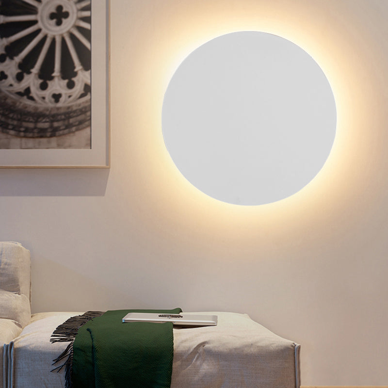 Round Shape Metal Wall Light Modern Style 1 Light Wall Mounted Light Fixture