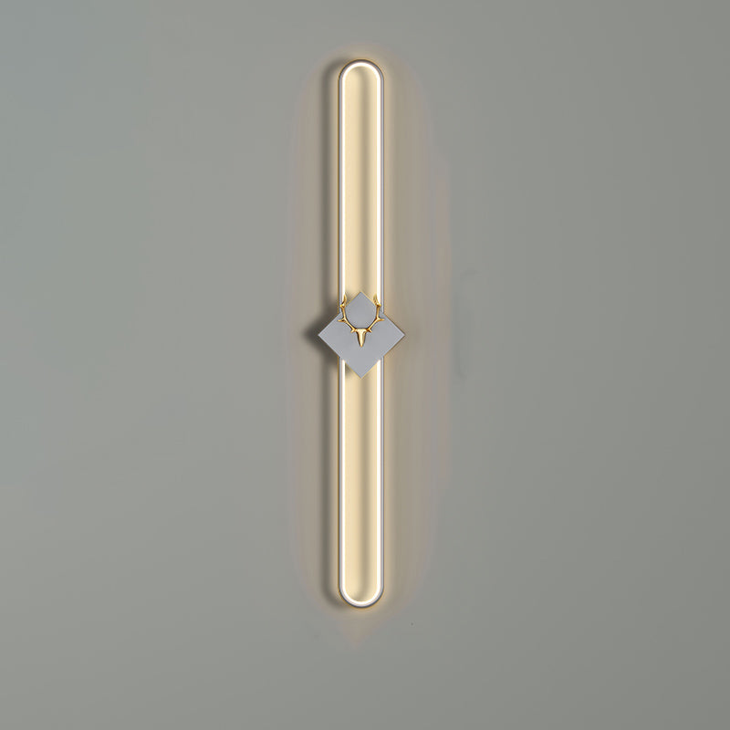 Oval Shape Metal Wall Light Modern Style 1 Light Wall Mounted Light Fixture