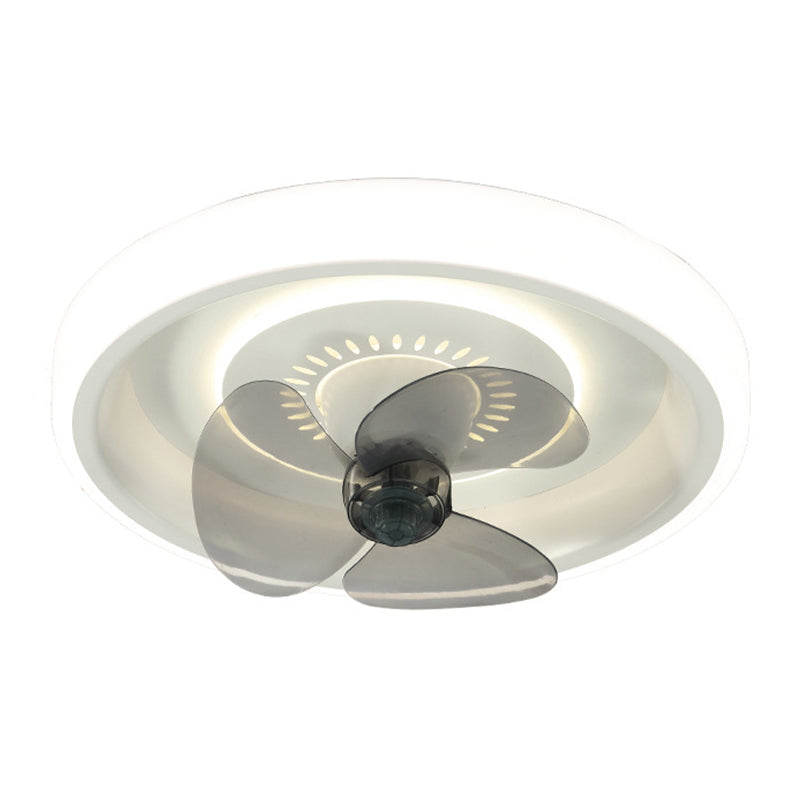 Circle Metal Ceiling Fan Lamp Minimalist LED Ceiling Mounted Light