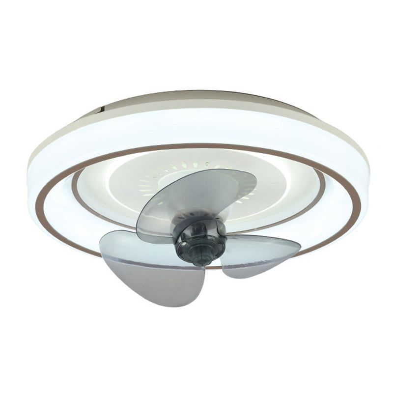 Circle Metal Ceiling Fan Lamp Minimalist LED Ceiling Mounted Light
