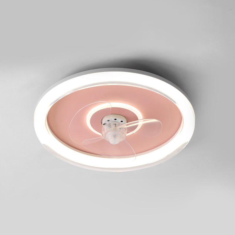 Metal Ceiling Fan Lighting Modern Style 2 Light Ceiling Fan Lamp for Living Room