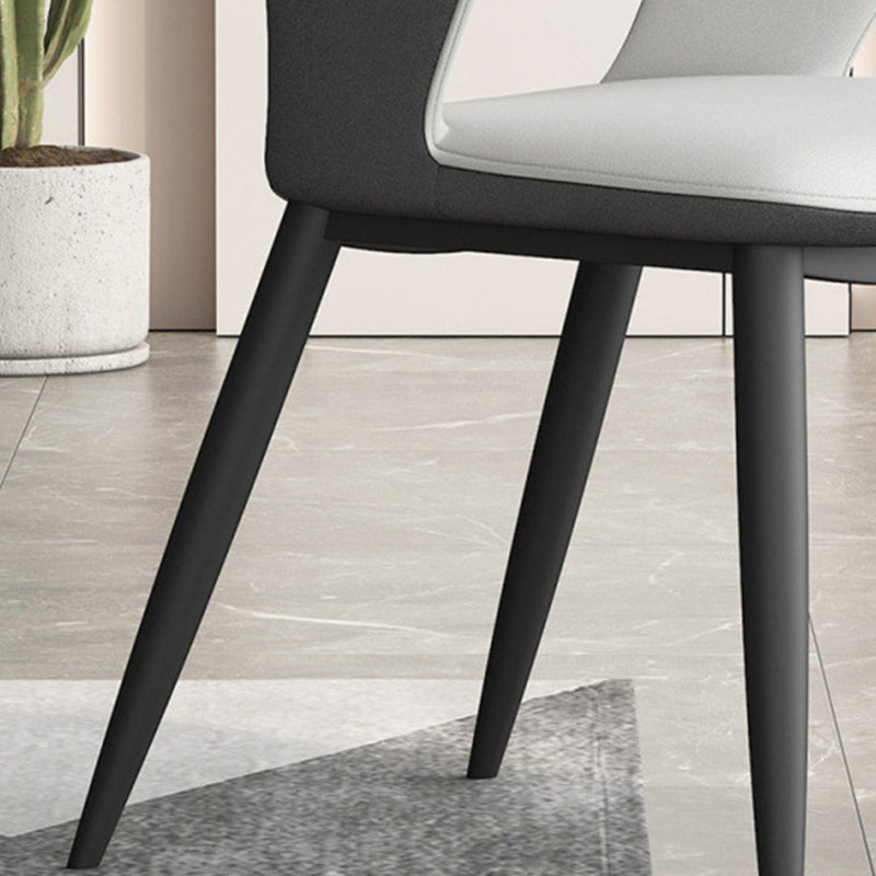 Metal Modern Indoor Side Chair with Arms Matte Finish Open Back Dining Chair