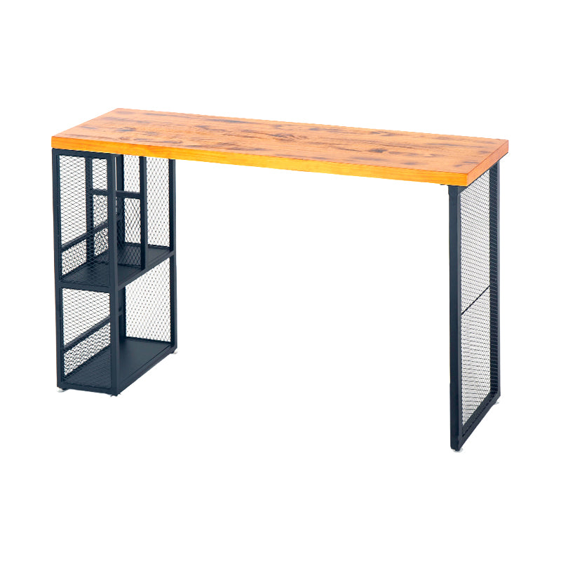 Industrial Rectangular Bar Table Set 1/3/5 Pieces Wooden Counter Table with Armless Stools