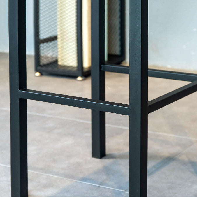 Industrial Rectangular Bar Table Set 1/3/5 Pieces Wooden Counter Table with Armless Stools