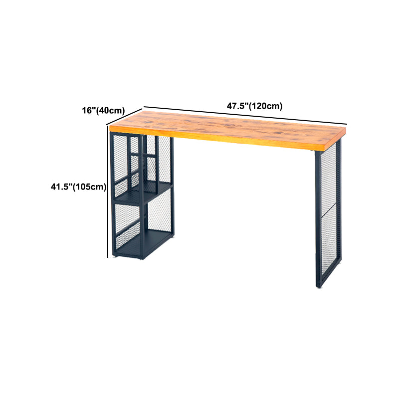 Industrial Rectangular Bar Table Set 1/3/5 Pieces Wooden Counter Table with Armless Stools