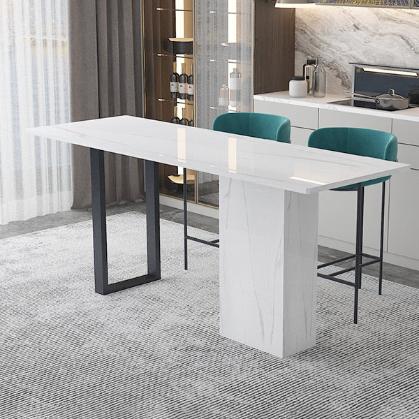 Industrial 1/2/3 Pieces Sintered Stone Bar Table Set Rectangular Counter Set