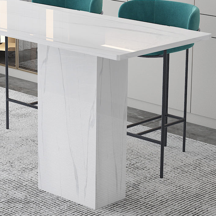 Industrial 1/2/3 Pieces Sintered Stone Bar Table Set Rectangular Counter Set