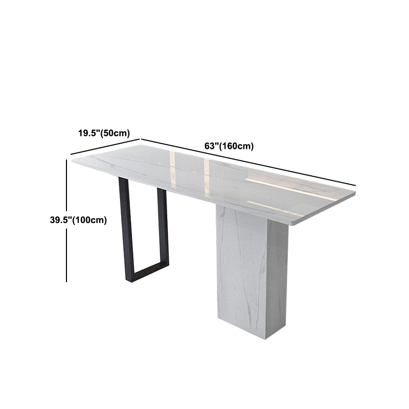 Industrial 1/2/3 Pieces Sintered Stone Bar Table Set Rectangular Counter Set