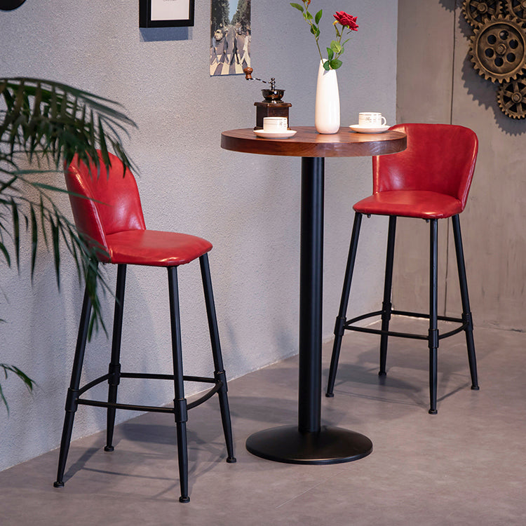 1/2/3 Pieces Industrial Solid Wood Bar Table Set Round Bistro Set for Dining Room