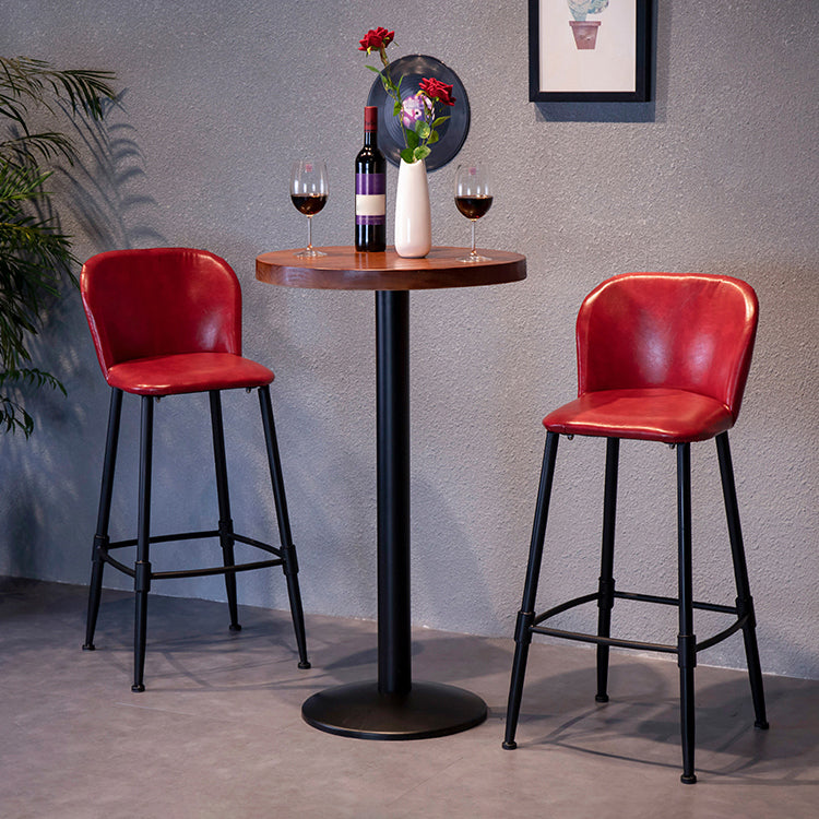 1/2/3 Pieces Industrial Solid Wood Bar Table Set Round Bistro Set for Dining Room