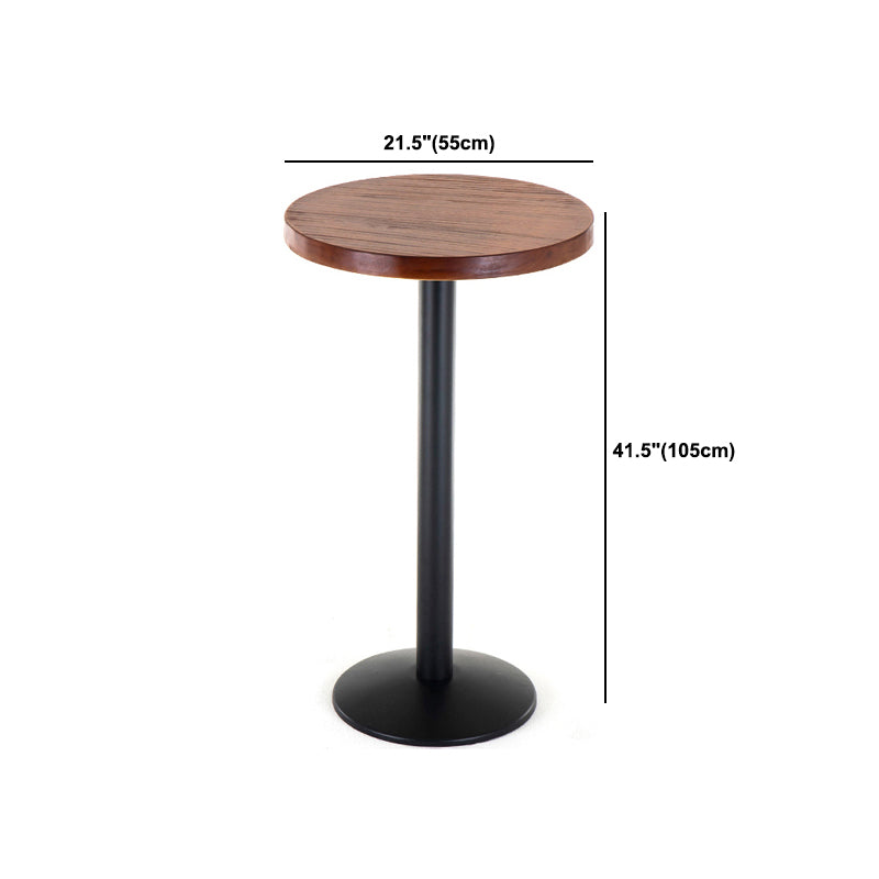 1/2/3 Pieces Industrial Solid Wood Bar Table Set Round Bistro Set for Dining Room
