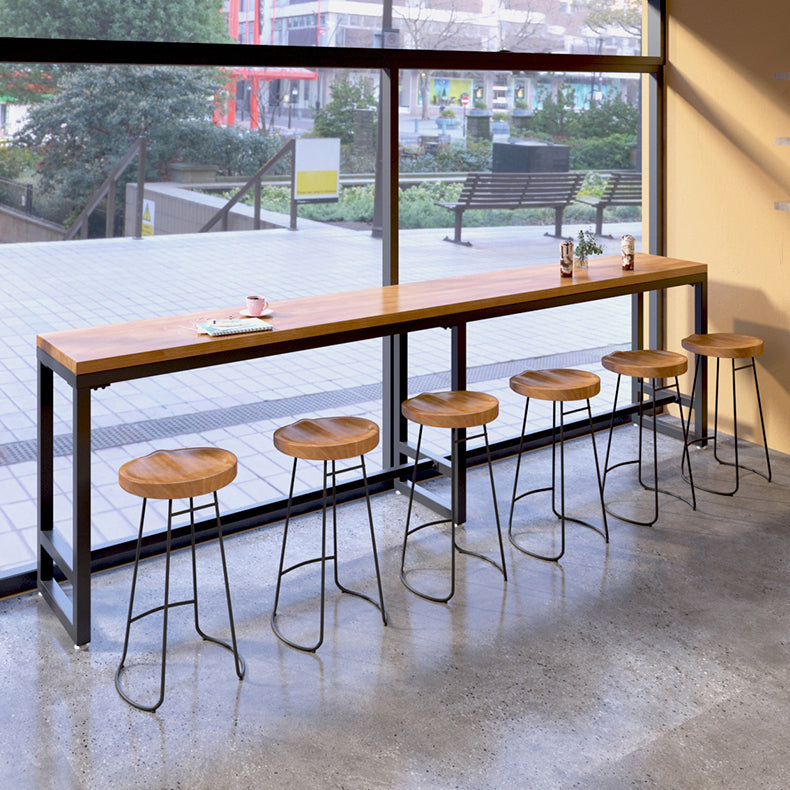 Modern 1/2/4/7 Pieces Solid Wood Pub Table Set Rectangular Counter Table for Dining Room