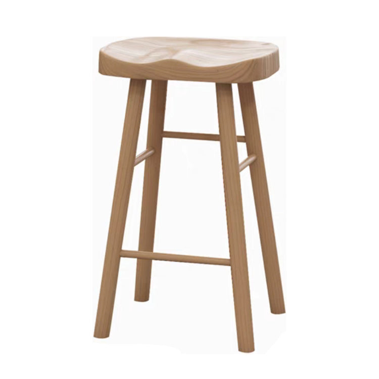 Modern Rectangular Pub Table Set 1/5 Pieces Wooden Counter Table with Backless High Stools