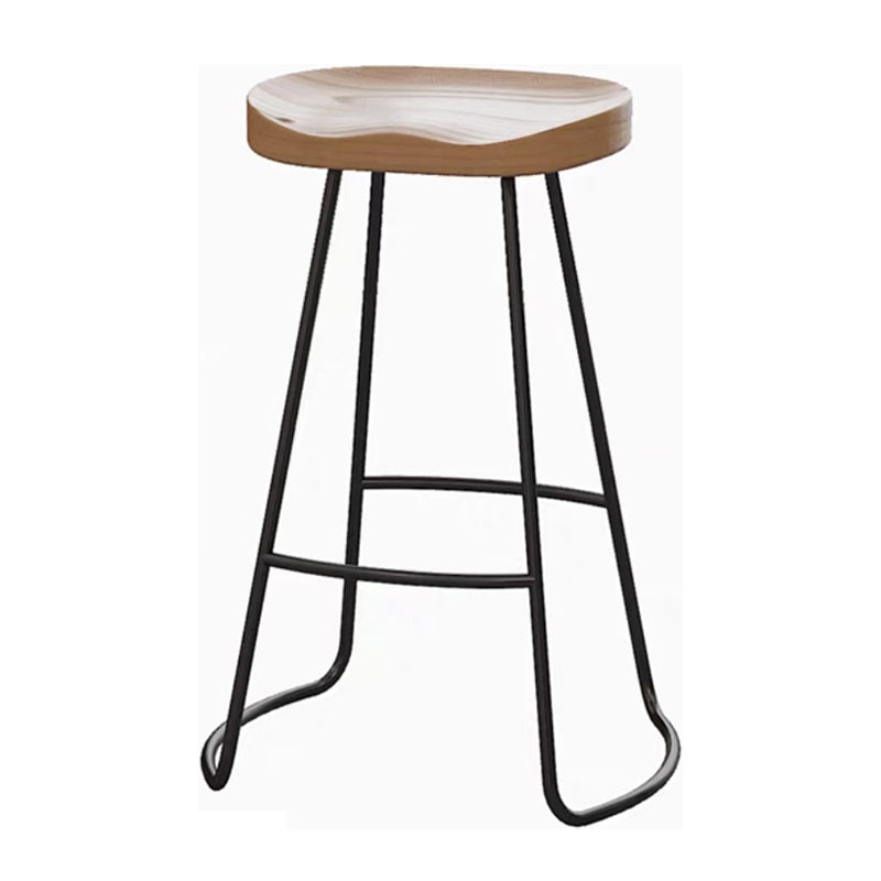 Modern Rectangular Pub Table Set 1/5 Pieces Wooden Counter Table with Backless High Stools