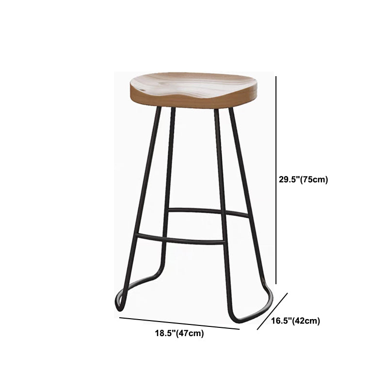 Modern Rectangular Pub Table Set 1/5 Pieces Wooden Counter Table with Backless High Stools