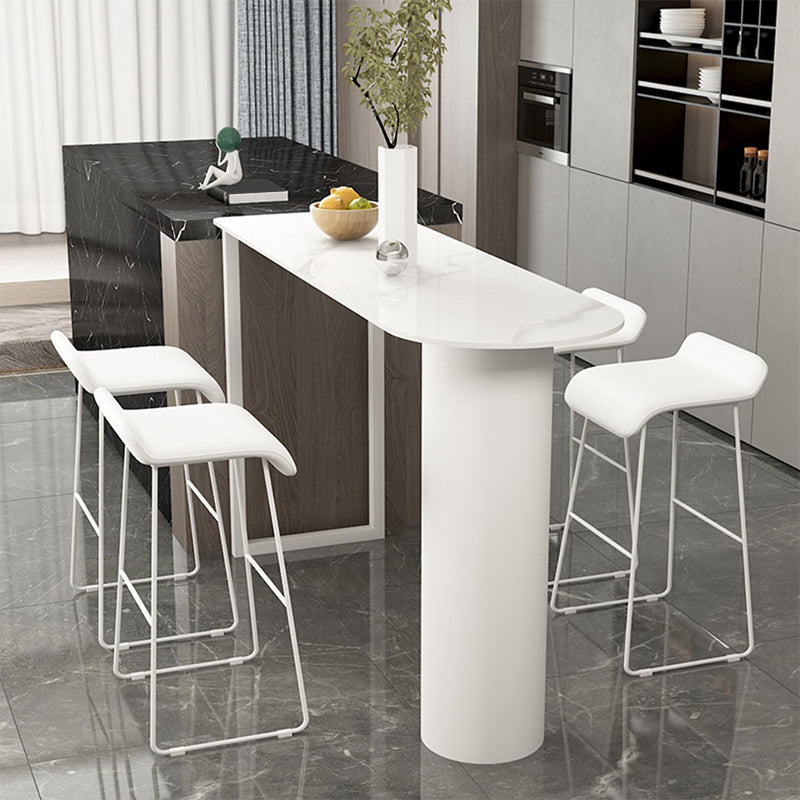 Modern 1/2/5 Pieces Sintered Stone Pub Table Set Fixed Table Counter Table