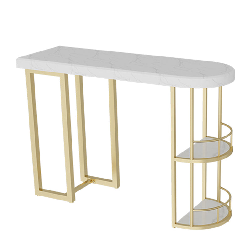 Irregular Shape Marble Pub Dining Set, 1/3/5 Pieces Luxury Counter Table with High Stools