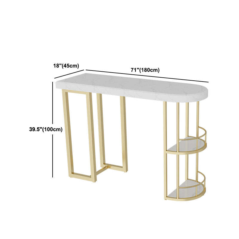 Irregular Shape Marble Pub Dining Set, 1/3/5 Pieces Luxury Counter Table with High Stools