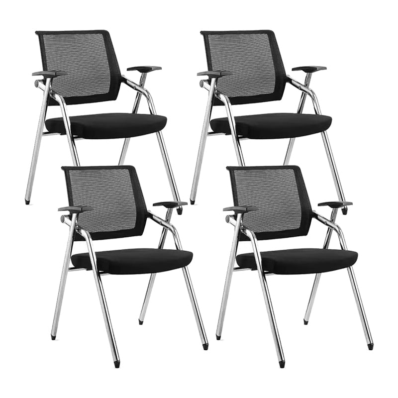 Mesh Mid Back Conference Chair Contemporary Fixed Arms Office Chair