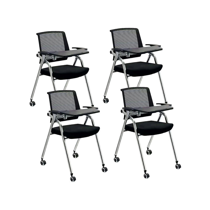 Mesh Mid Back Conference Chair Contemporary Fixed Arms Office Chair